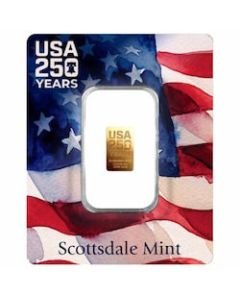 1/100th oz 250th Anniversary USA Gold Bar