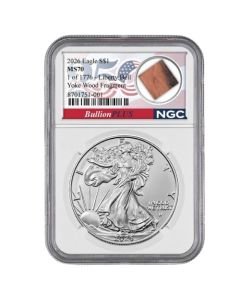 Liberty Bell Original Artifact 2026 NGC MS-70 1 oz American Silver Eagle Coin