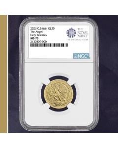 2026 NGC MS-70 Early Releases 1/4 oz British Angel Gold Coin