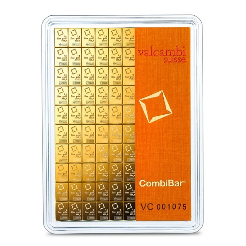 100 x 1 g Valcambi Gold CombiBar - In Assay