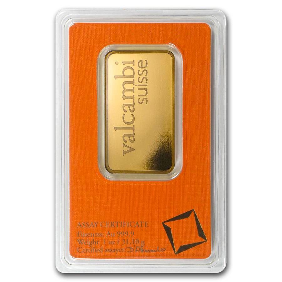 1 oz Valcambi Gold Bar - in Assay