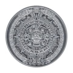 1/10 oz Aztec Calendar Silver Round