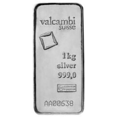 1 Kilo Valcambi Silver Bar
