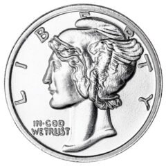 1 oz Mercury Dime Silver Round
