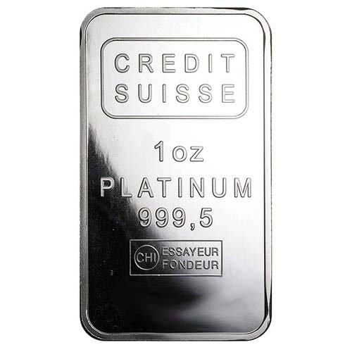 1 Oz Platinum Bar Credit Suisse Min 1