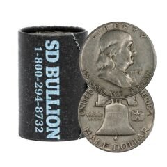 $10 Face - 90% US Silver Franklin Half Dollars