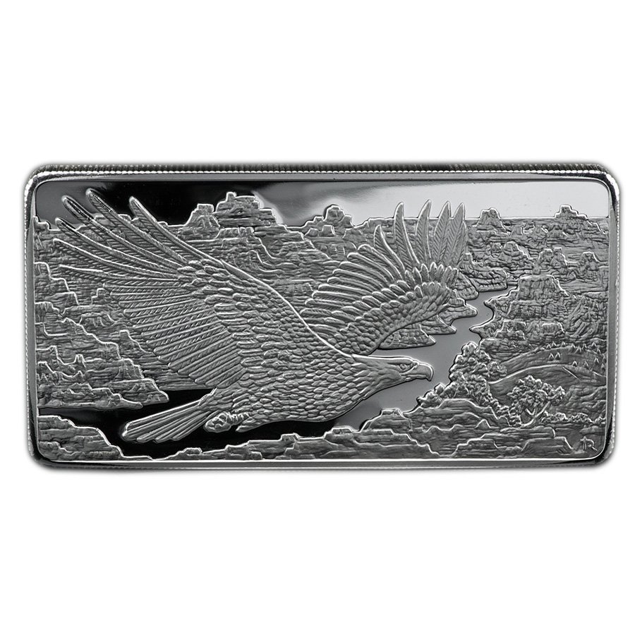 10 Oz Republic Metals Soaring Eagle Silver Bar Front 23