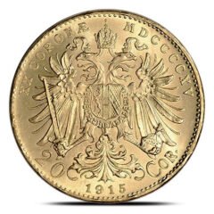 1915 Austrian Gold 20 Corona BU (Restrike)