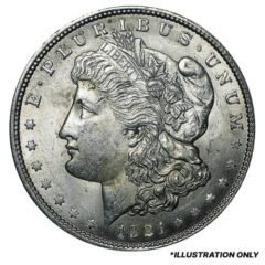 1921 Morgan Silver Dollars - AU