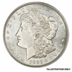 1921 Morgan Silver Dollars - BU