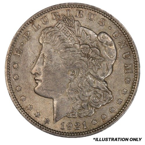 1921 Morgan Dollar Silver Coin Vg Front