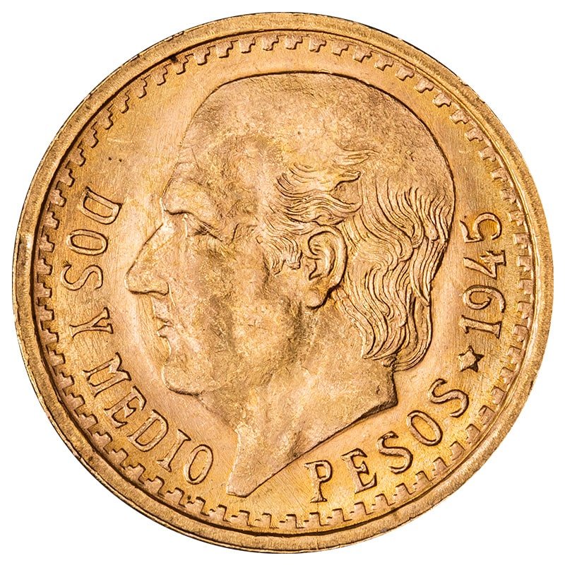 1945 Gold 2.5pesos Mexicanmint Obverse 800x800 Min 1 2