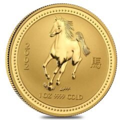 2002 1 oz Year of the Horse Gold Coin - Perth Mint Lunar Series I