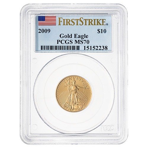 2009 Us Gold Eagle Pcgs Ms 70 First Strike 1 4 Oz Coin Obv 500x500 1
