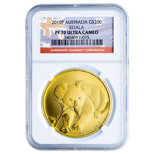 2010 Pe Gold Koala Ngc Pf 70 2 Oz Proof W Box And Coa Obverse 500x500