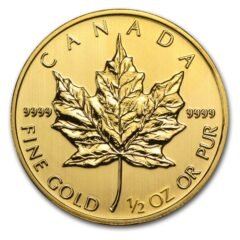 2014 Canadian Gold Maple Leaf - .9999 Fine Gold - 1/2 oz