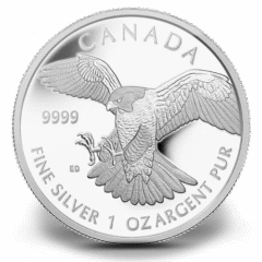 2014 1 oz Silver Peregrine Falcon - RCM Birds of Prey Series