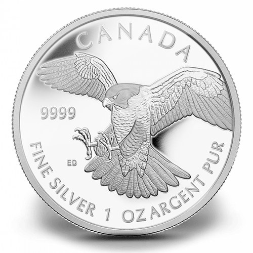 2015 1 Oz Silver Peregrine Falcon Rcm Sdbullion Obverse
