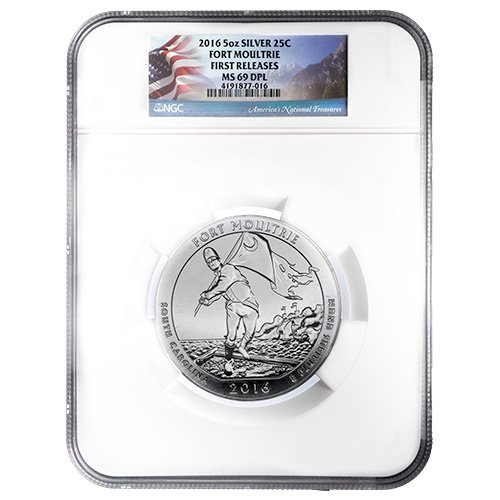 2016 Us Silver America The Beautiful Fort Moultrie Ngc Ms 69 Dpl First Releases 5 Oz Coin Obverse 500x500