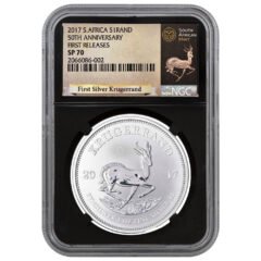 2017 South African Krugerrand Silver Coin 1 oz - NGC SP-70 First Releases Black Core