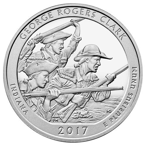 2017 George Rogers Clark Atb 5oz Silver Coin Reverse