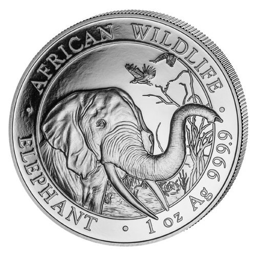2018 1 Oz Somalian Elephant Silver Coin Reverse