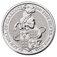 2018 2 oz Silver Queen's Beasts Black Bull of Clarence