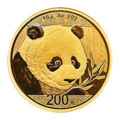 2018 15 Gram Chinese Gold Panda Coin BU