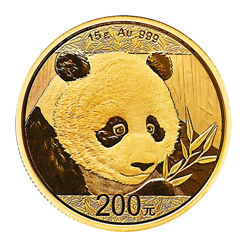 2018 Chinese Gold Panda 15 G Reverse