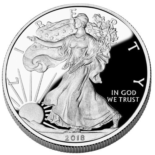 2018 American Eagle Silver One Ounce Proof Coin Obverse
