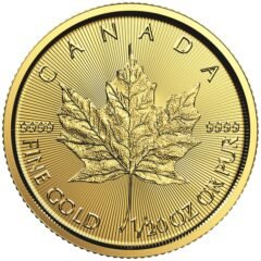 2018 1/20th oz Canadian Gold Maple Leaf BU