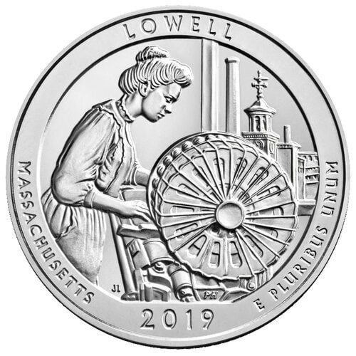 2019 Atb 5oz Silver Coin Lowell National Park Reverse