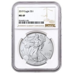 2019 NGC MS-69 American Silver Eagle Coin (Brown Label)