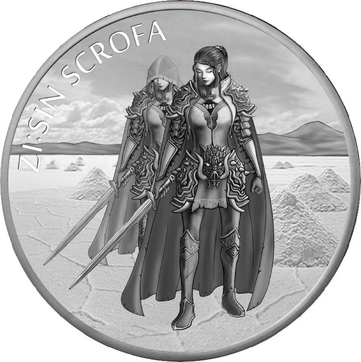 2019 Silver Zisin Scrofa 1oz Coin Ghost