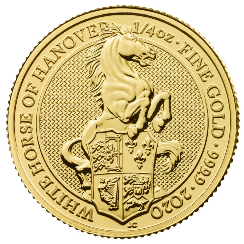 2020 1 4 Oz Queen S Beasts White Horse Of Hanover Gold Coin