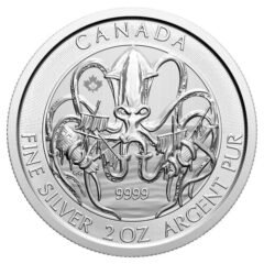 2020 2 oz Canadian Kraken Silver Coin - Creatures of the North
