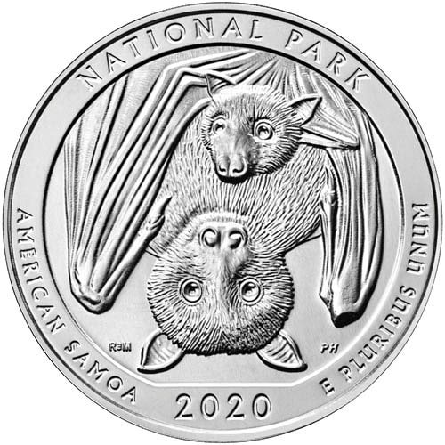 2020 National Park Of American Samoa Atb 5 Oz Silver Coin Obverse