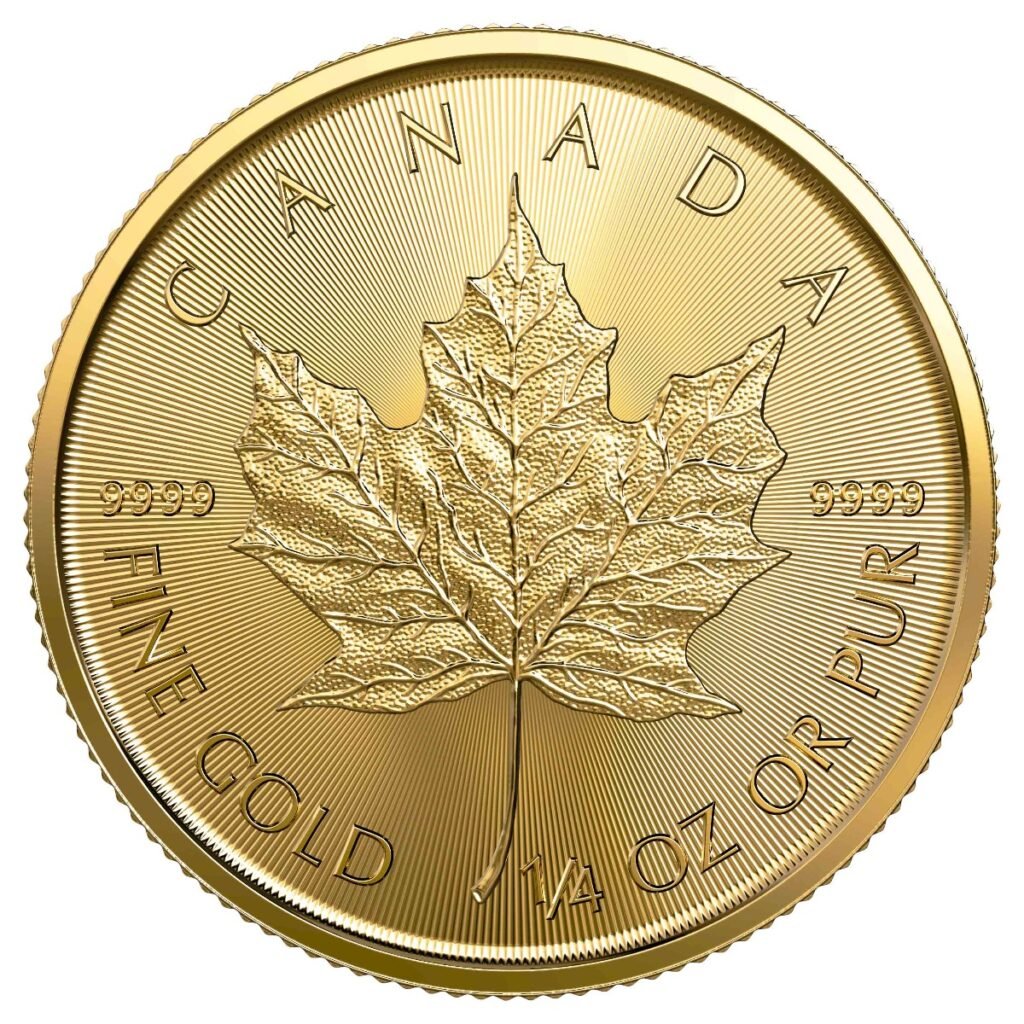 2021 1 4 Oz Gold Maple Leaf Coin 1024x1024