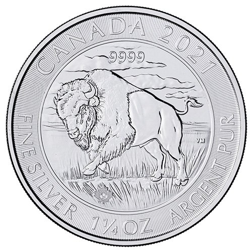 2021 Royalcanadianmintcanada Bison Silver Coin1 25 Oz Reverse4 500x500 1