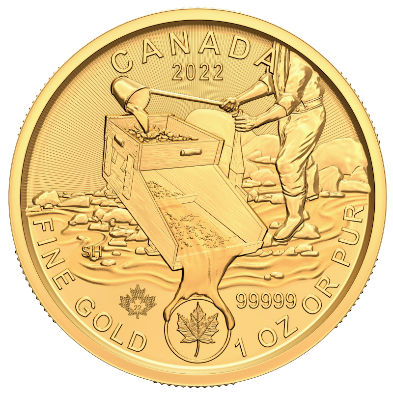 2022 1 Oz Rcm Klondike Gold Rush Coin Rev