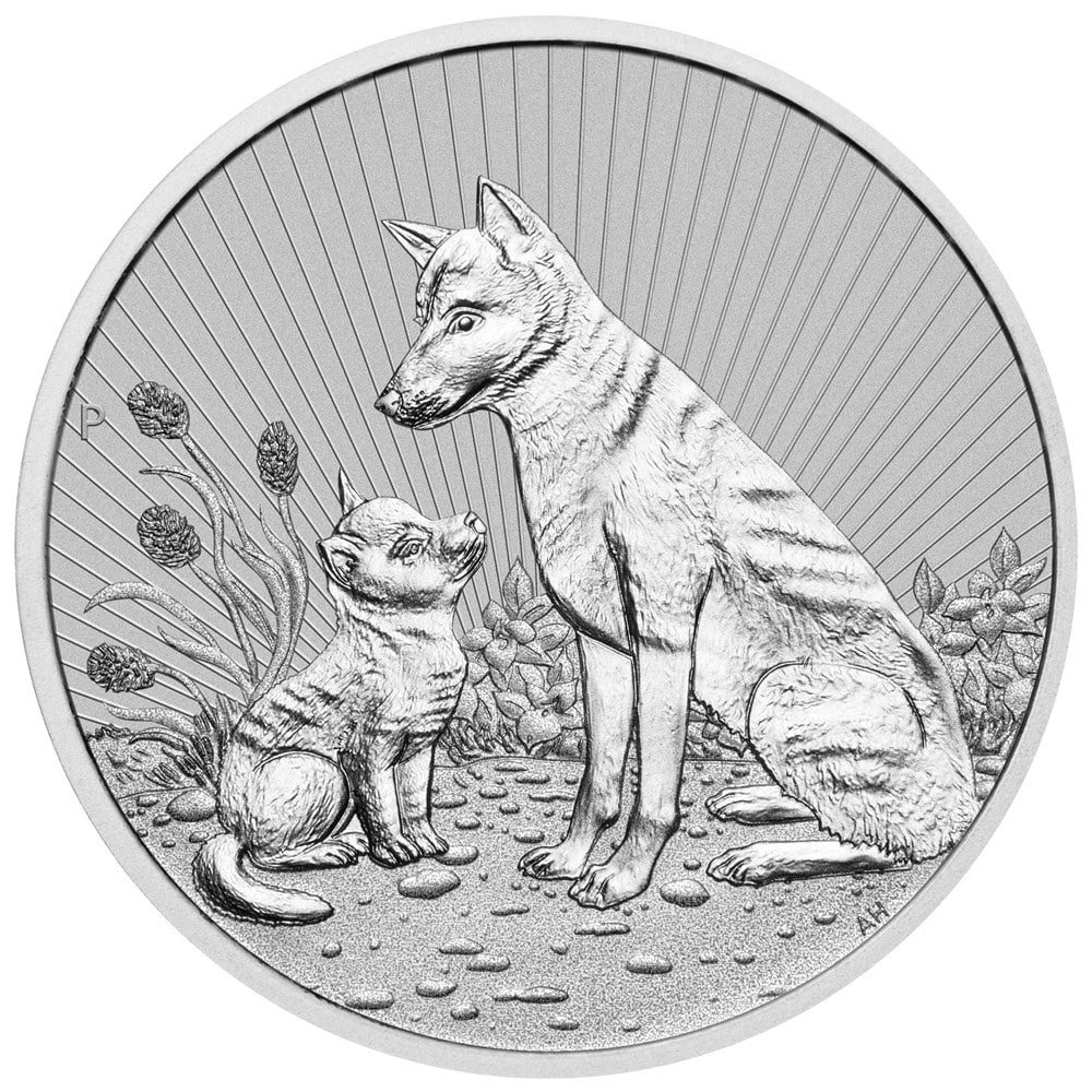 2022 2 Oz Australian Piedfort Dingo Silver Coin Next Generation Series