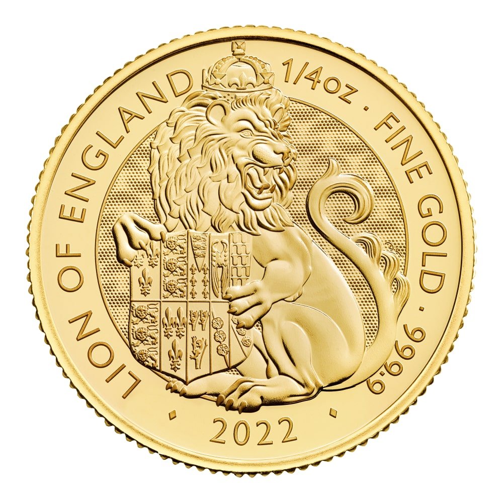 2022 Lion Of England 1 4oz Gold Reverse Rtle22qz Min