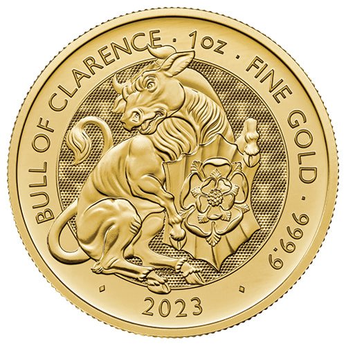2023 1 Oz Gold Tudor Beast Bull Of Clarence Reverse 1