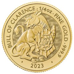 2023 1/4 oz Tudor Beasts Bull of Clarence Gold Coin