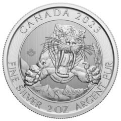 2023 2 oz Sabre-tooth Cat Silver Coin - Ice Age