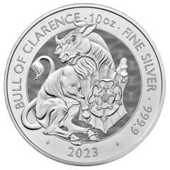 2023 10 oz Tudor Beast Bull of Clarence Silver Coin