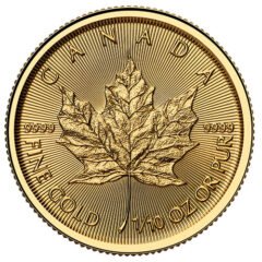 2025 1/10 oz Canadian Gold Maple Leaf Coin BU