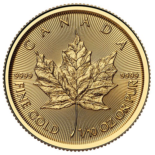 2025 1 10 Oz Gold Maple Leaf Coin Bu Reverse 1