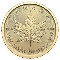 2025 1/2 oz Canadian Gold Maple Leaf Coin BU
