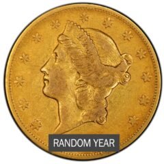 $20 Liberty Double Eagle Gold Coin (Cleaned/Jewelry Grade) - Random Year